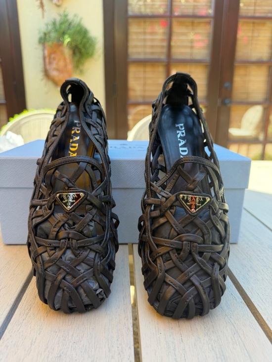 Prada Shoes - Prada Modellerie Style Cutout Pumps, Heels, Loafer  with Box, Dust Bag 2025